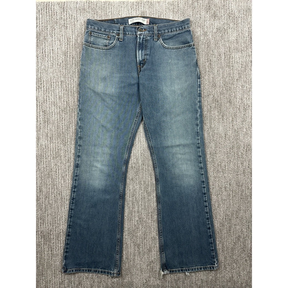 Levi's 527 Bootcut Jeans Mens 32x32 Blue Faded Distressed Y2k Denim Grunge